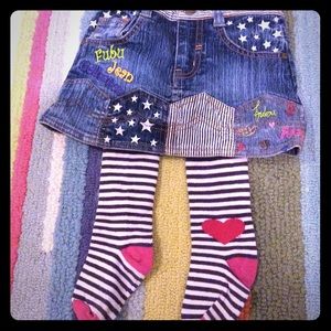 FUBU denim skirt